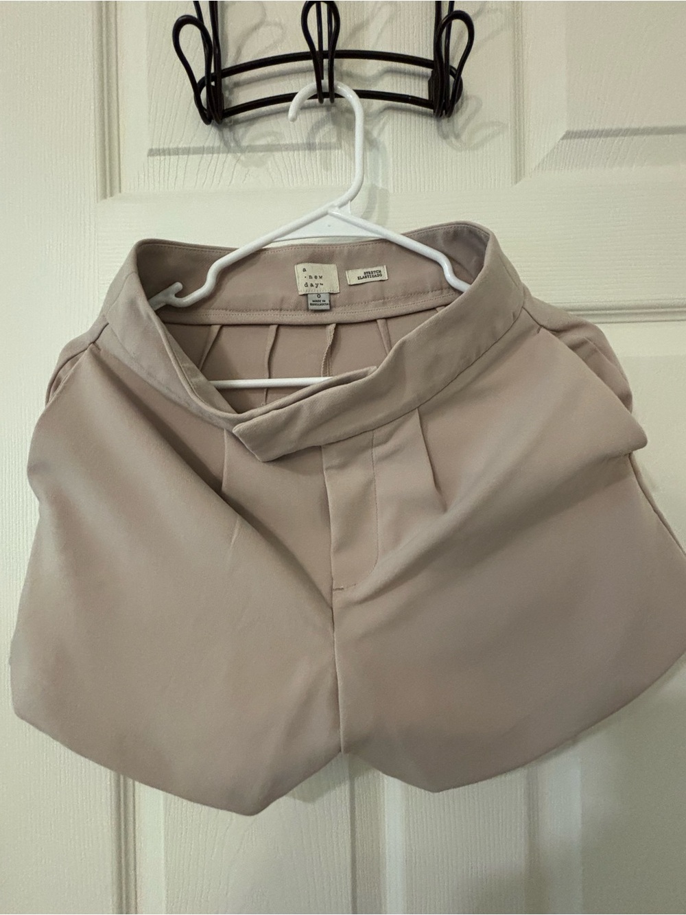 A New Day High-Waist Tailored Shorts - Taupe with pockets